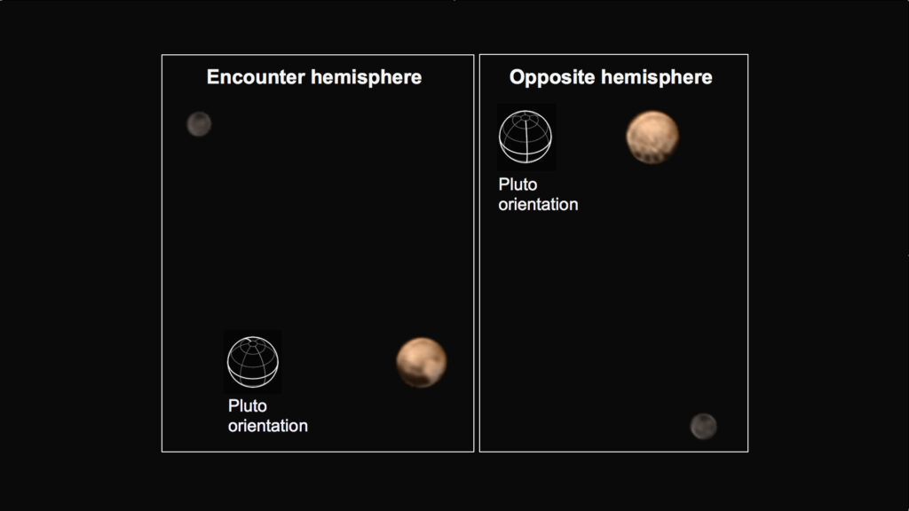 7-1-15_Pluto_Charon_color_hemispheres_annotated_JHUAPL_NASA_SWRI